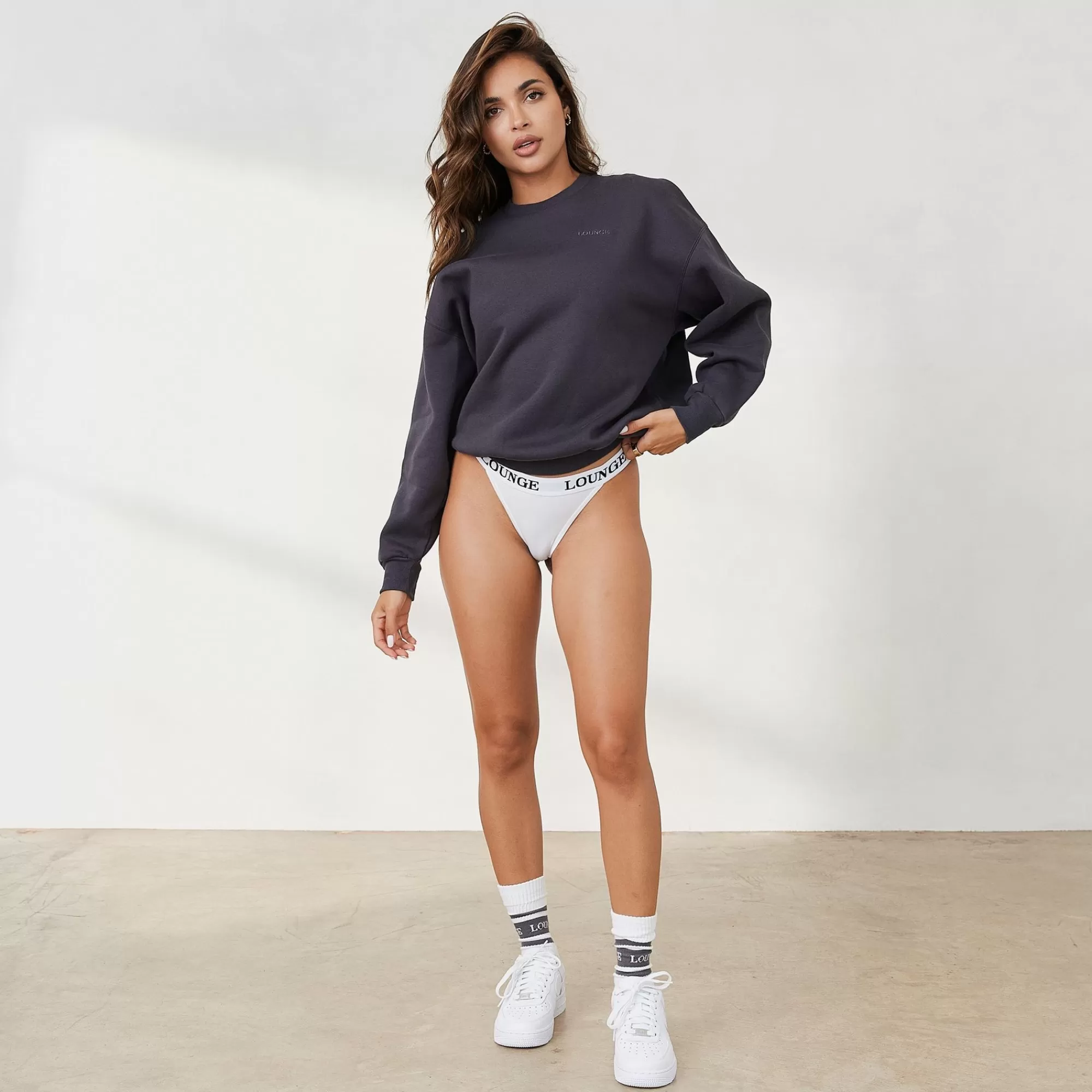 Lounge Underwear 365 Pull Oversize Gris Anthracite Flash Sale