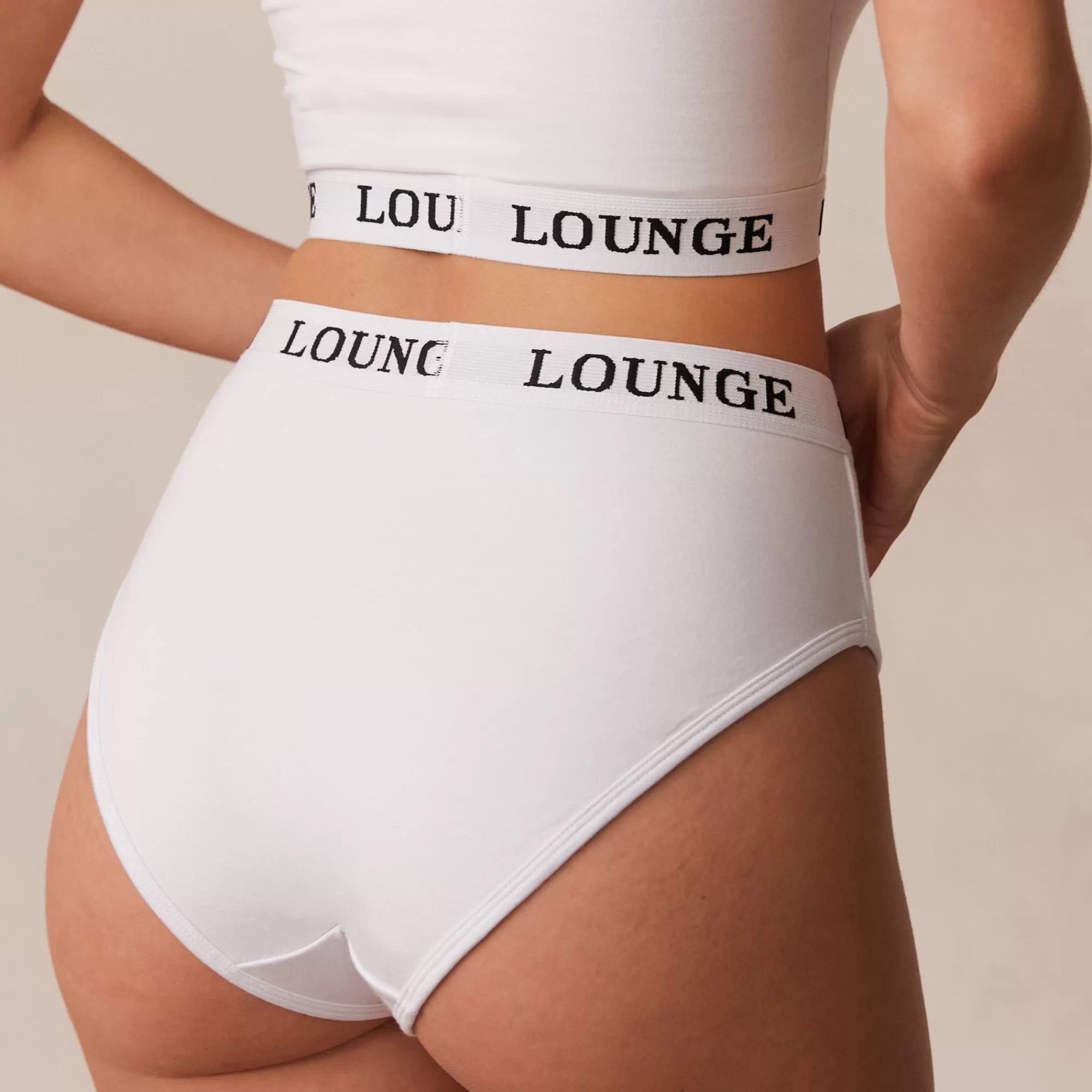 Lounge Underwear Bamboo Basic Culotte Blanc Outlet