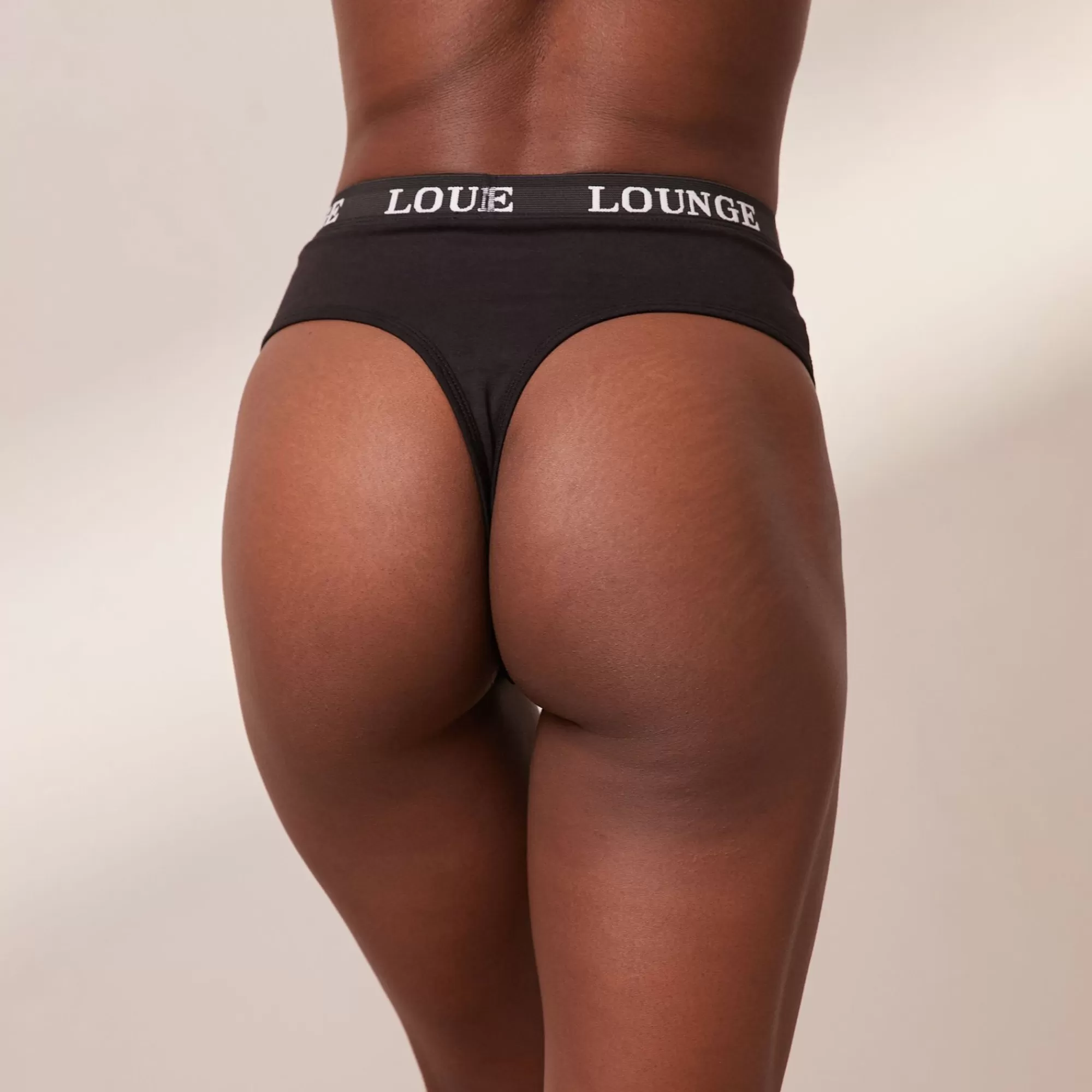 Lounge Underwear Bamboo Basic String Noir Discount