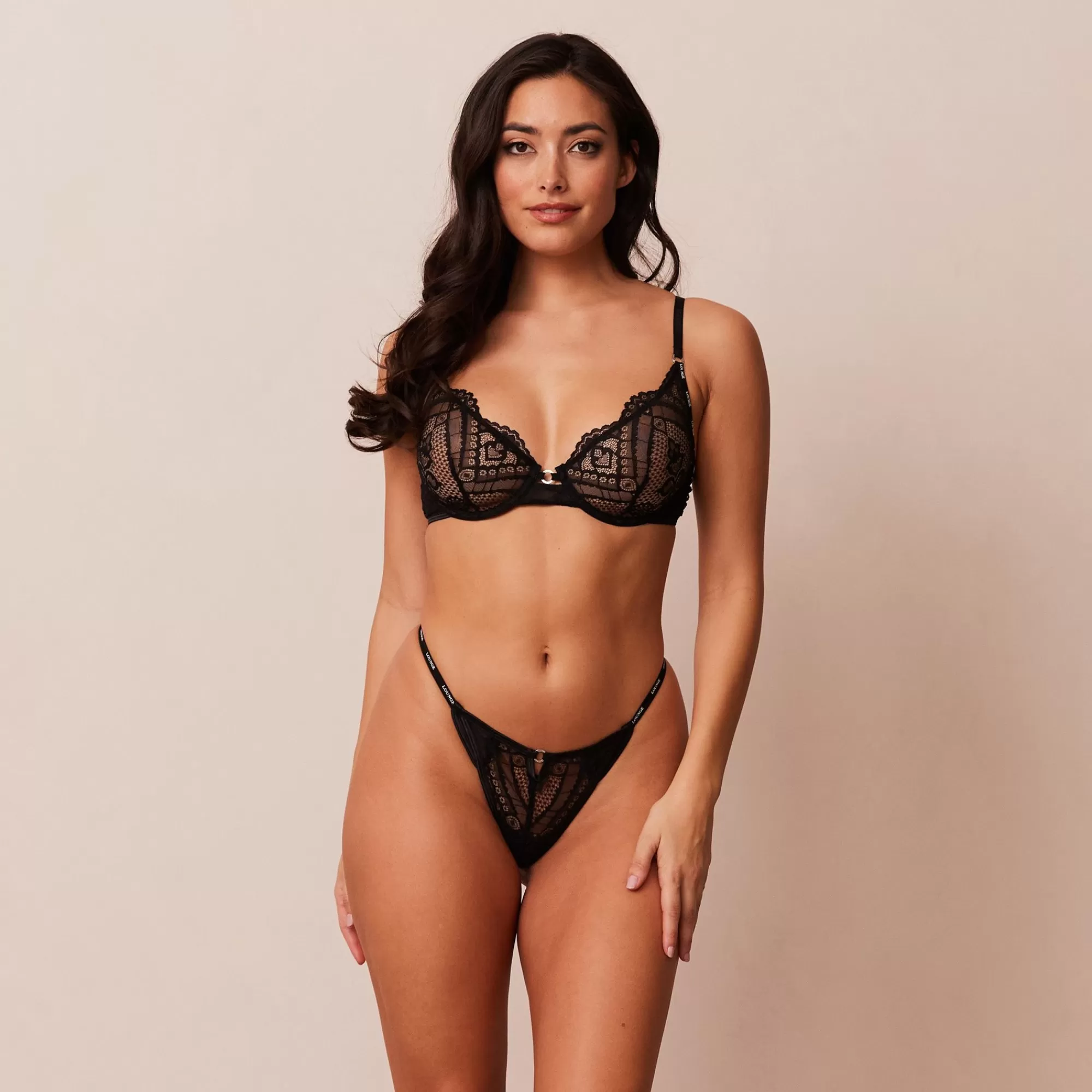 Lounge Underwear Charmed Balcony Soutien-Gorge Noir Shop