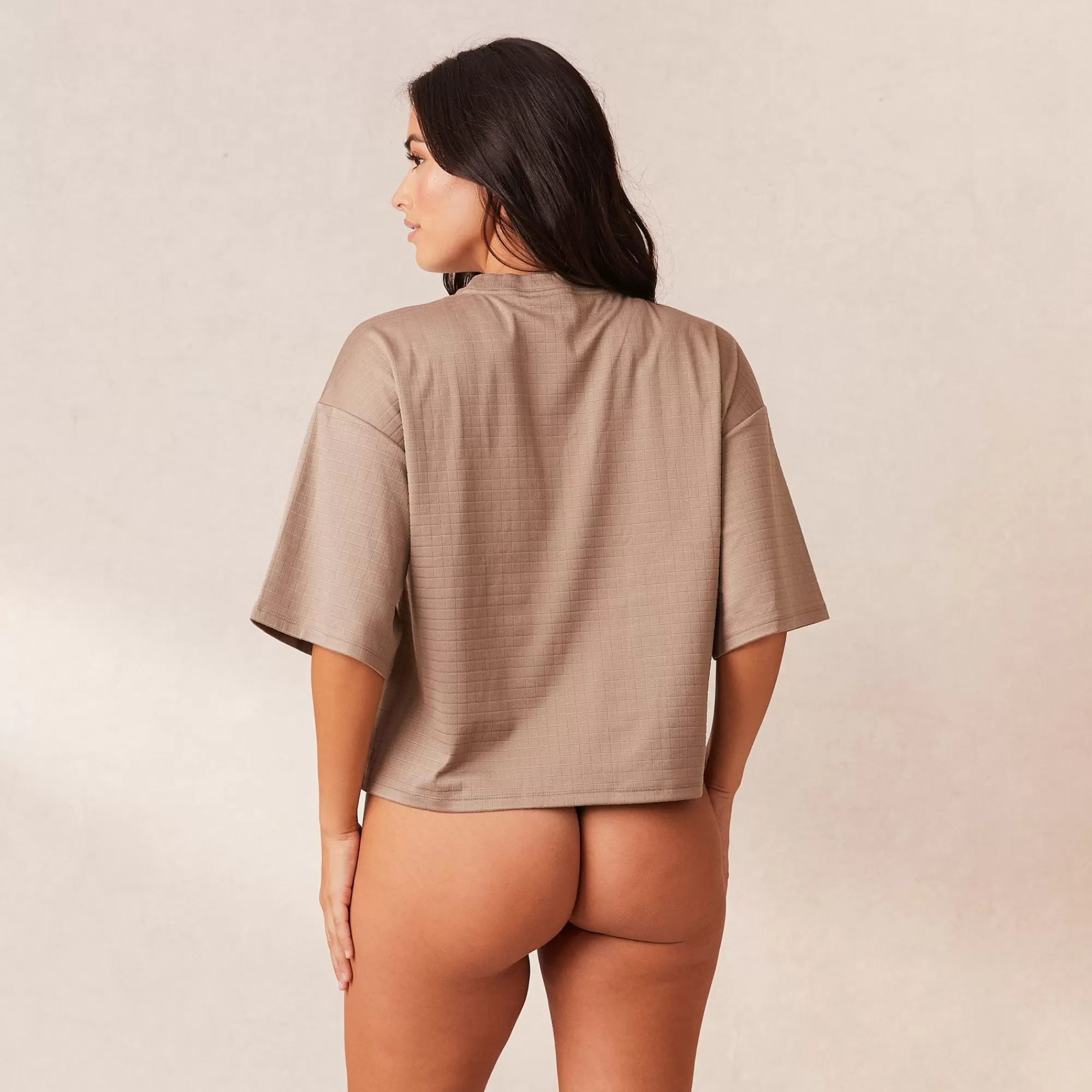 Lounge Underwear Classic Fleece Oversize Haut De Pyjama Nude Discount