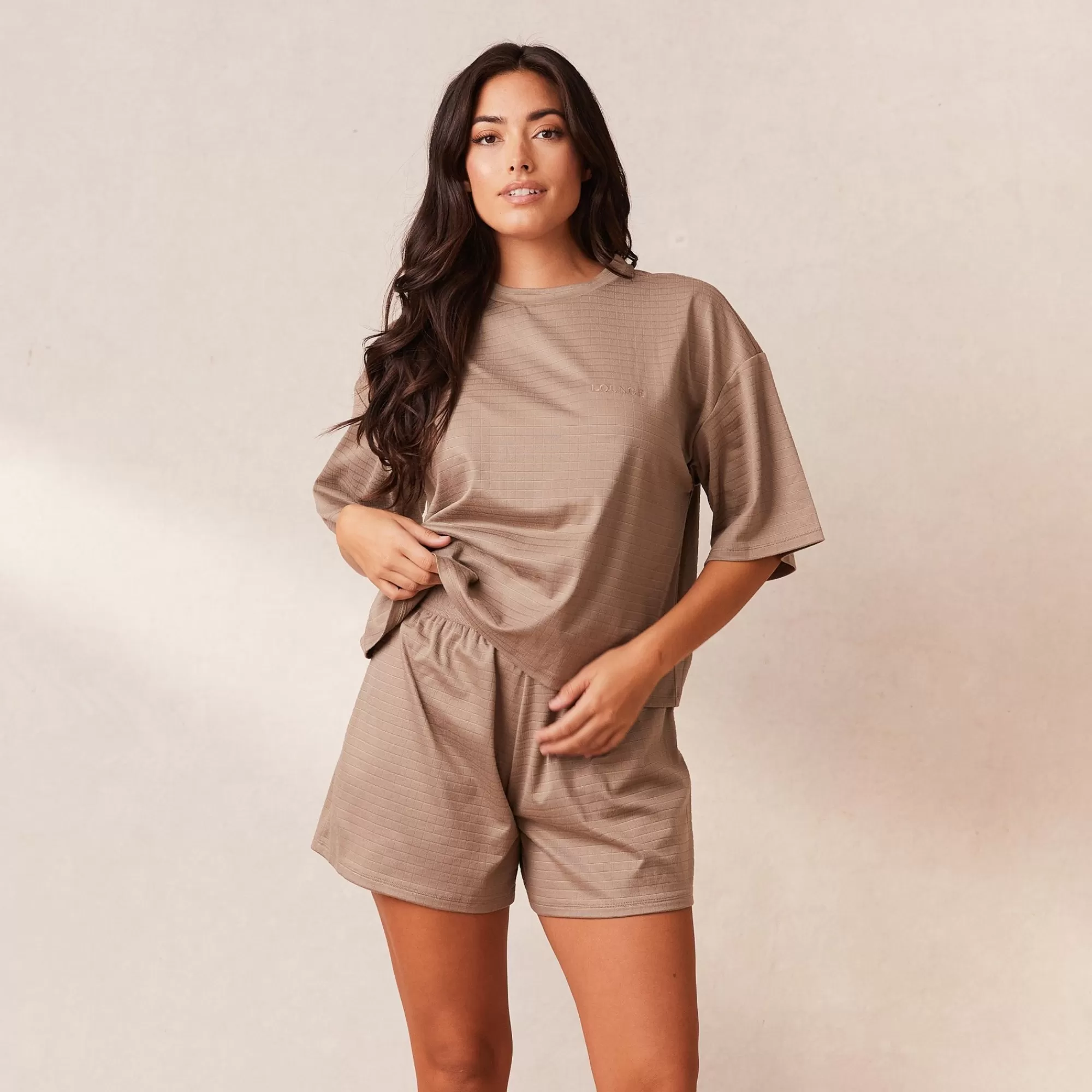 Lounge Underwear Classic Fleece Oversize Short De Pyjama Nude Clearance