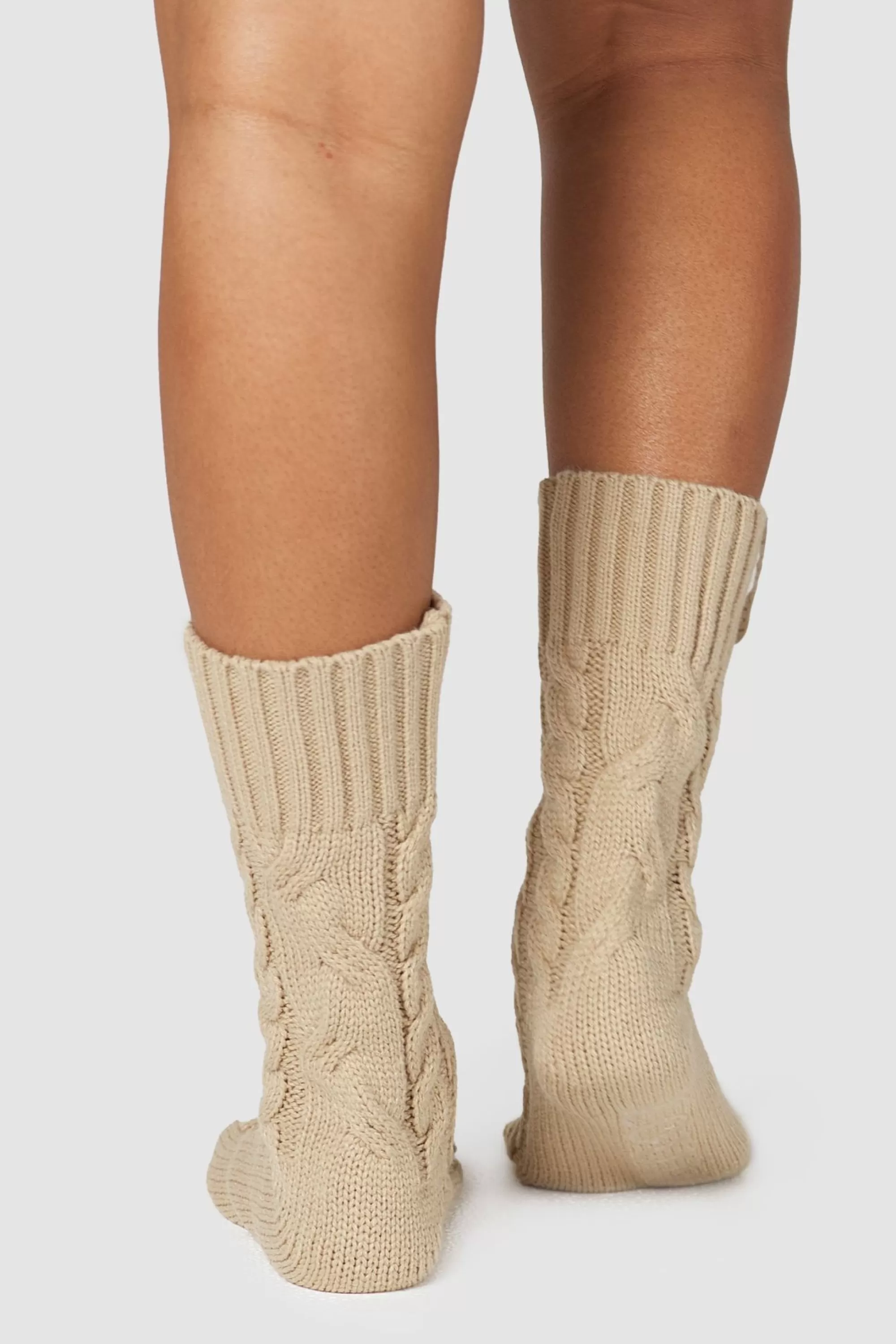 Lounge Underwear Cosy Chaussettes Tricotees Beige Store