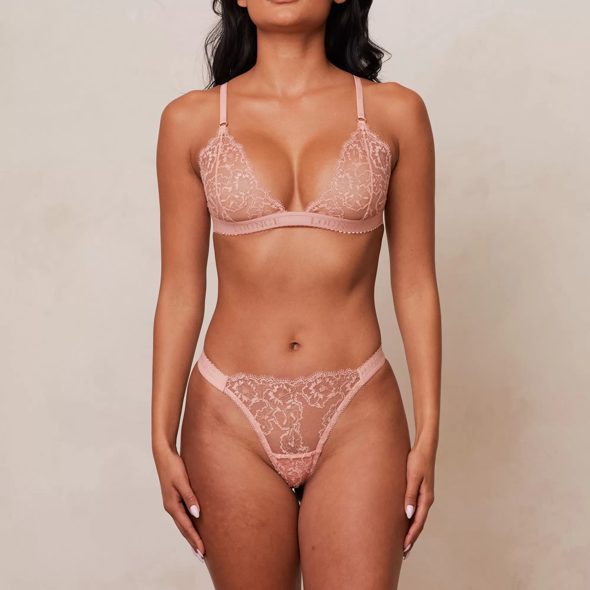 Lounge Underwear Embroidered Triangle Soutien-Gorge Rose Online