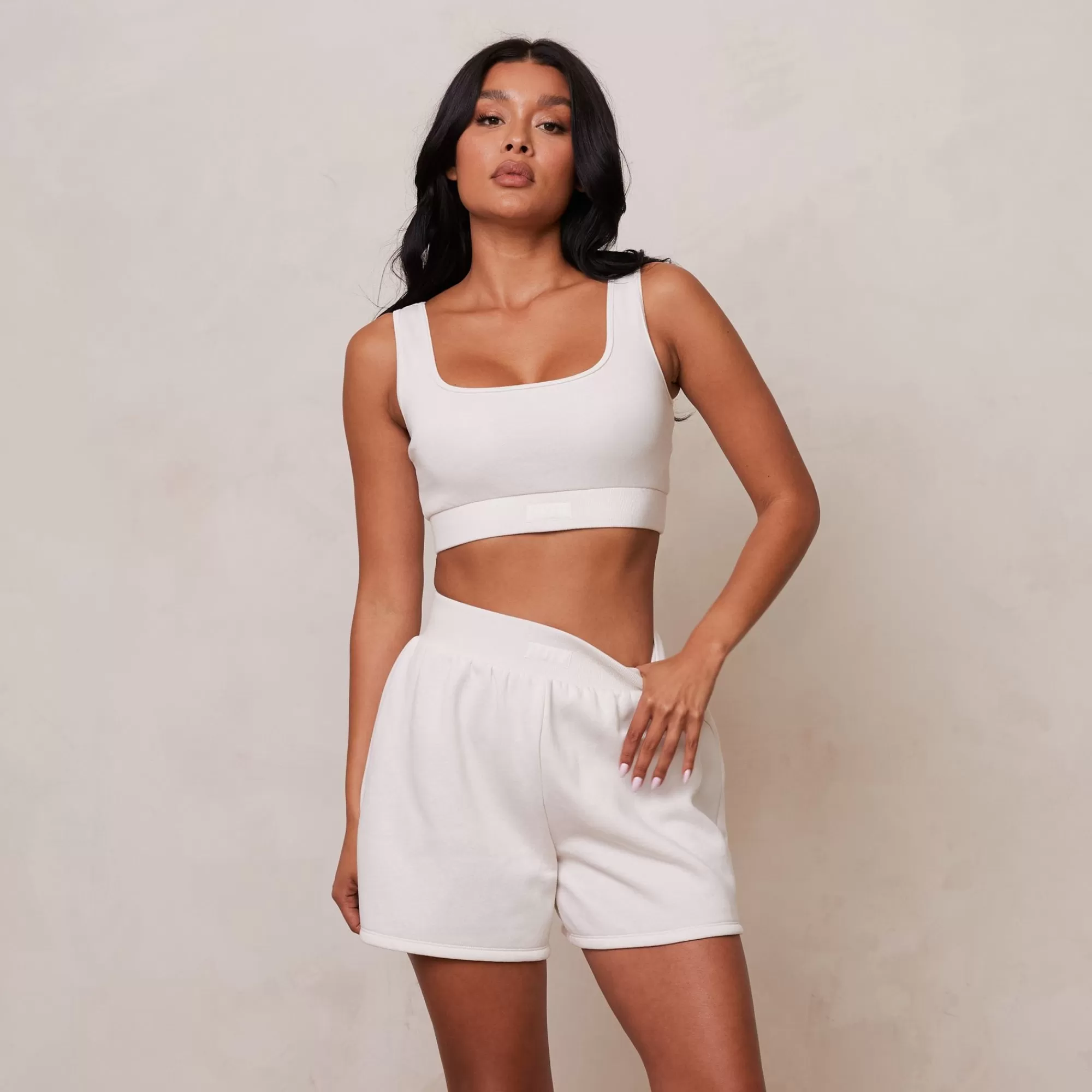 Lounge Underwear Essential Crop Top Creme Hot