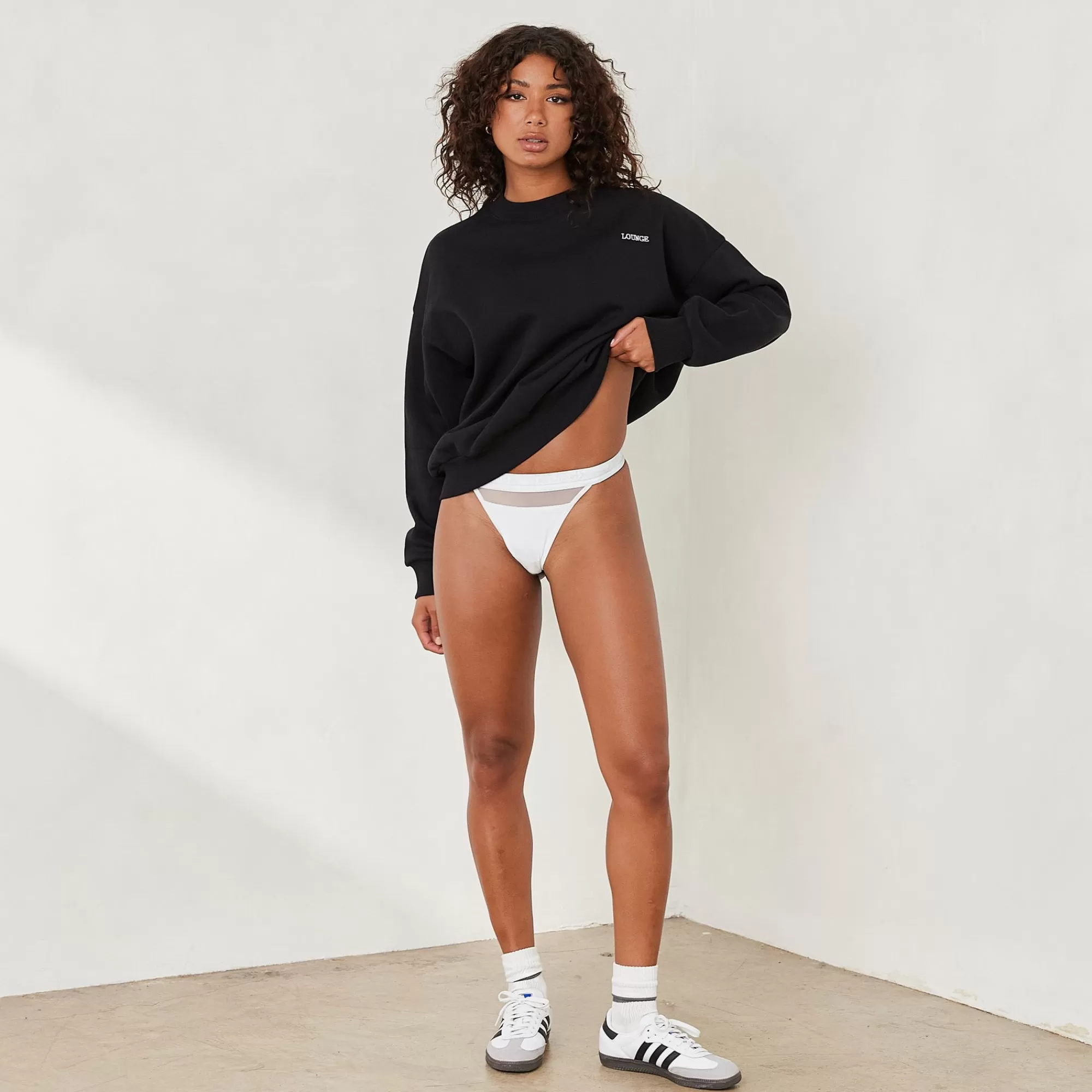 Lounge Underwear Essential Sweat Ras Du Cou Noir Hot