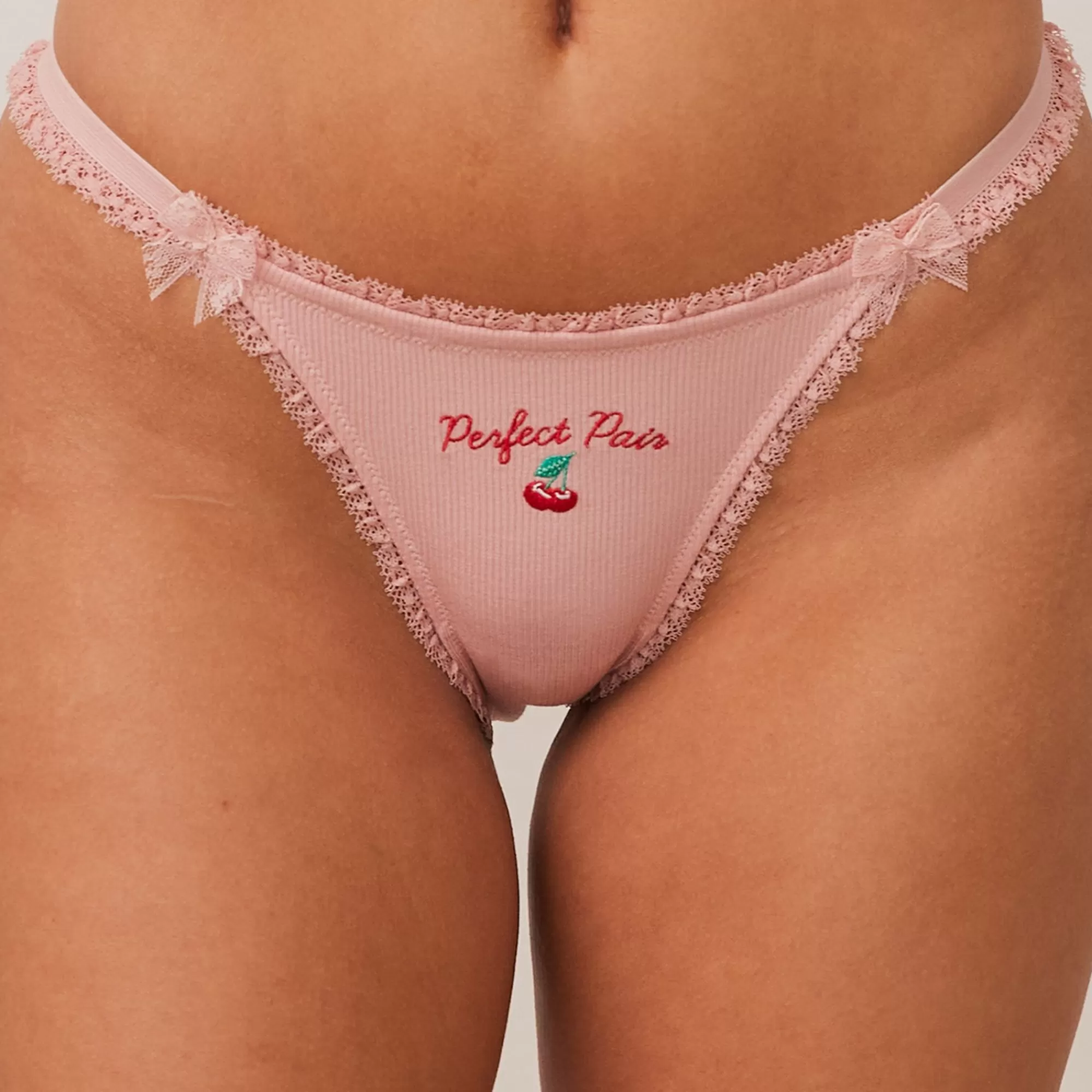 Lounge Underwear Fruity 'Perfect Pair' G-String Rose Sale