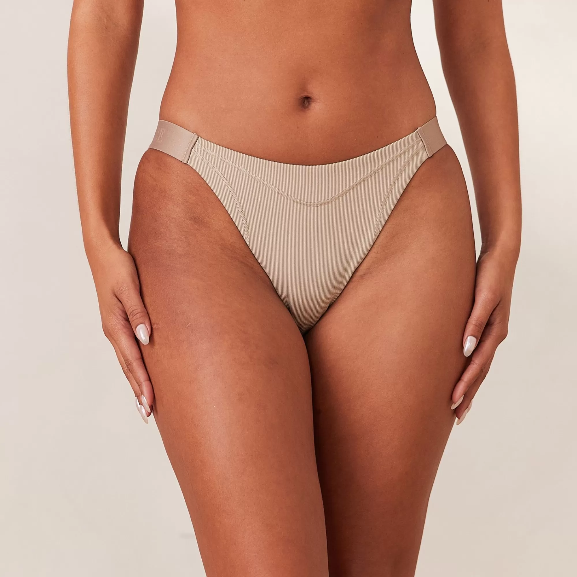 Lounge Underwear Ribbed Mindful Culotte Beige Discount