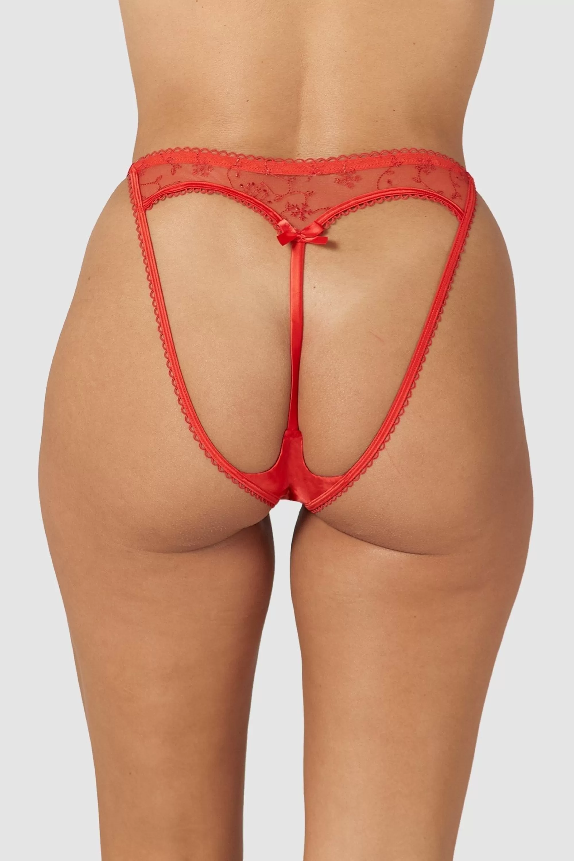 Lounge Underwear Slinky Culotte Ouverte A L'Arriere Rouge Best Sale