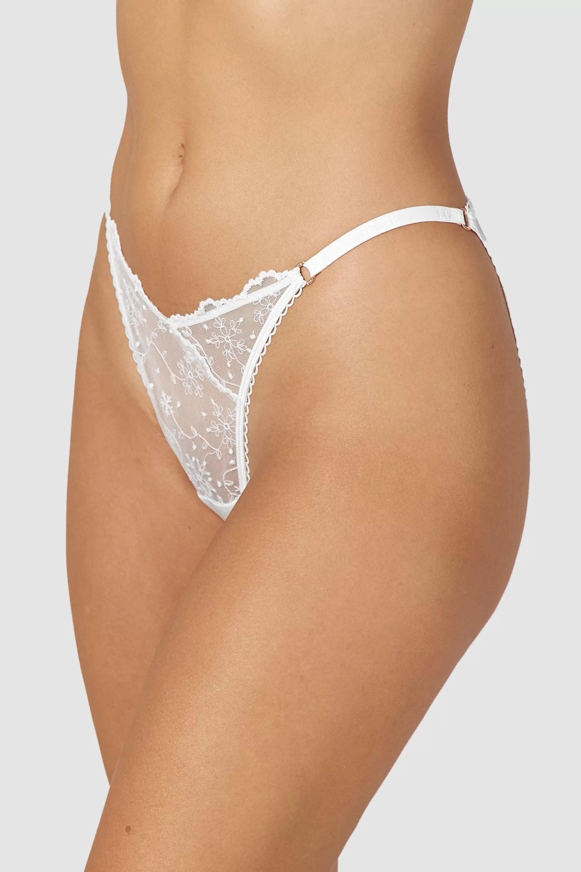 Lounge Underwear Slinky Culotte Ouverte A L'Arriere Blanc Shop