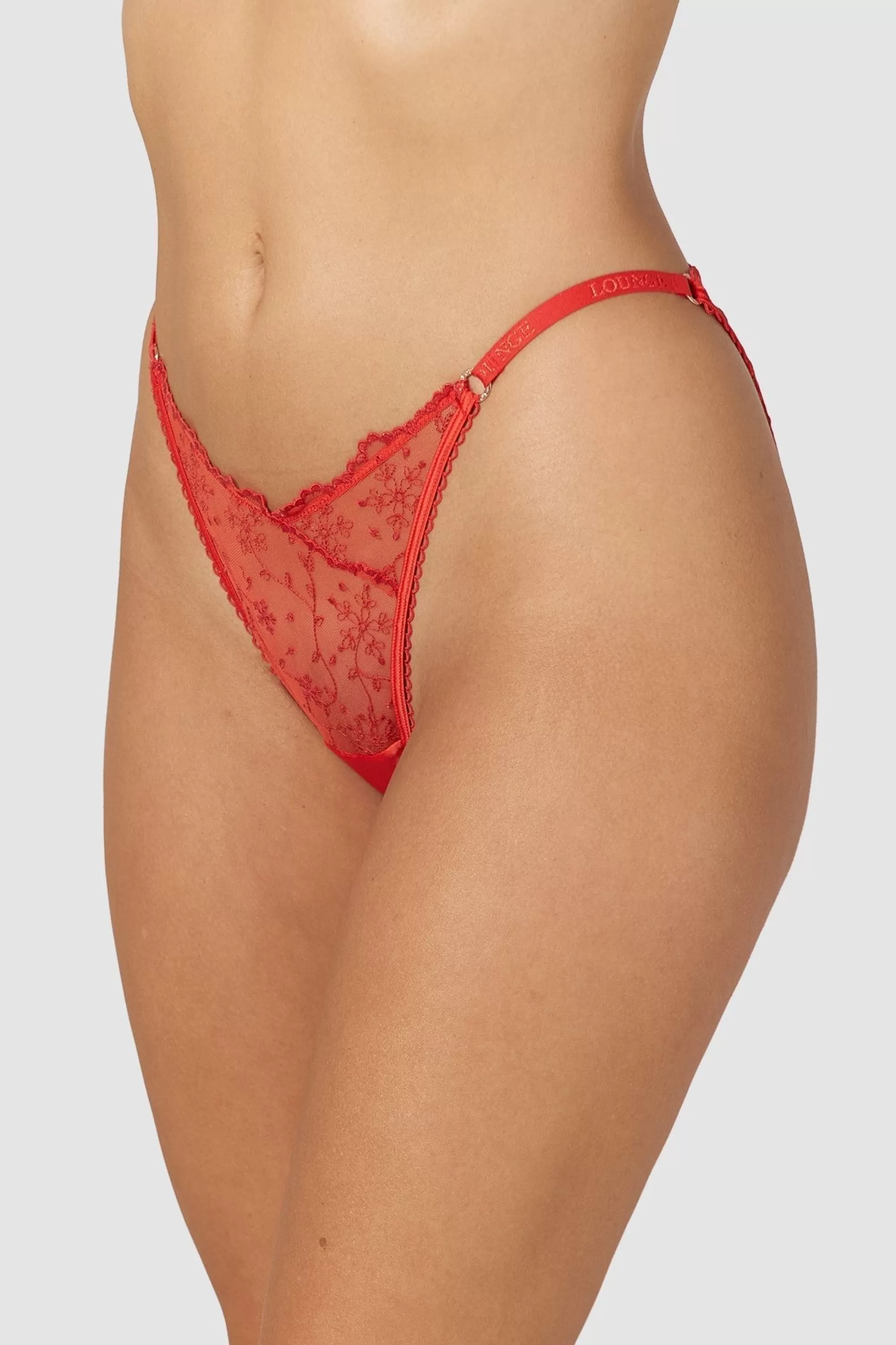 Lounge Underwear Slinky Culotte Ouverte A L'Arriere Rouge Best Sale