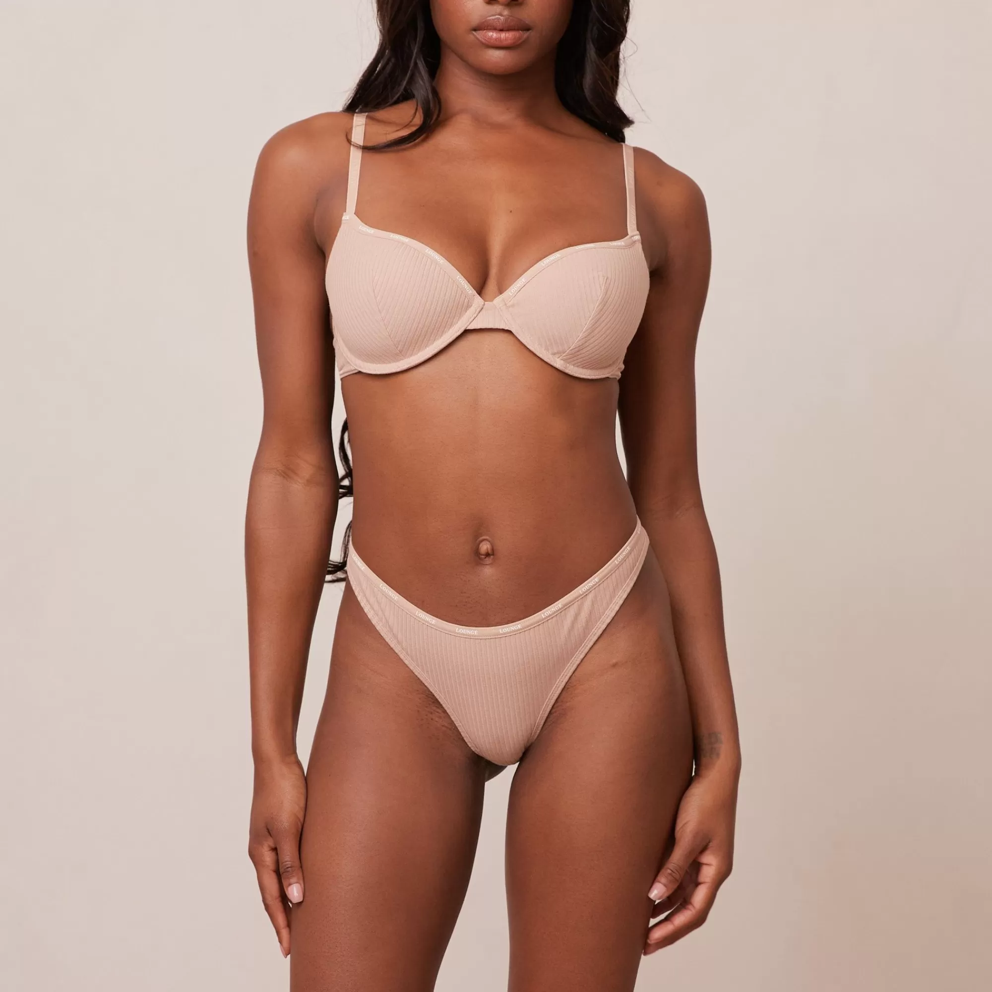 Lounge Underwear So Soft Ribbed T-Shirt Soutien-Gorge Taupe Online