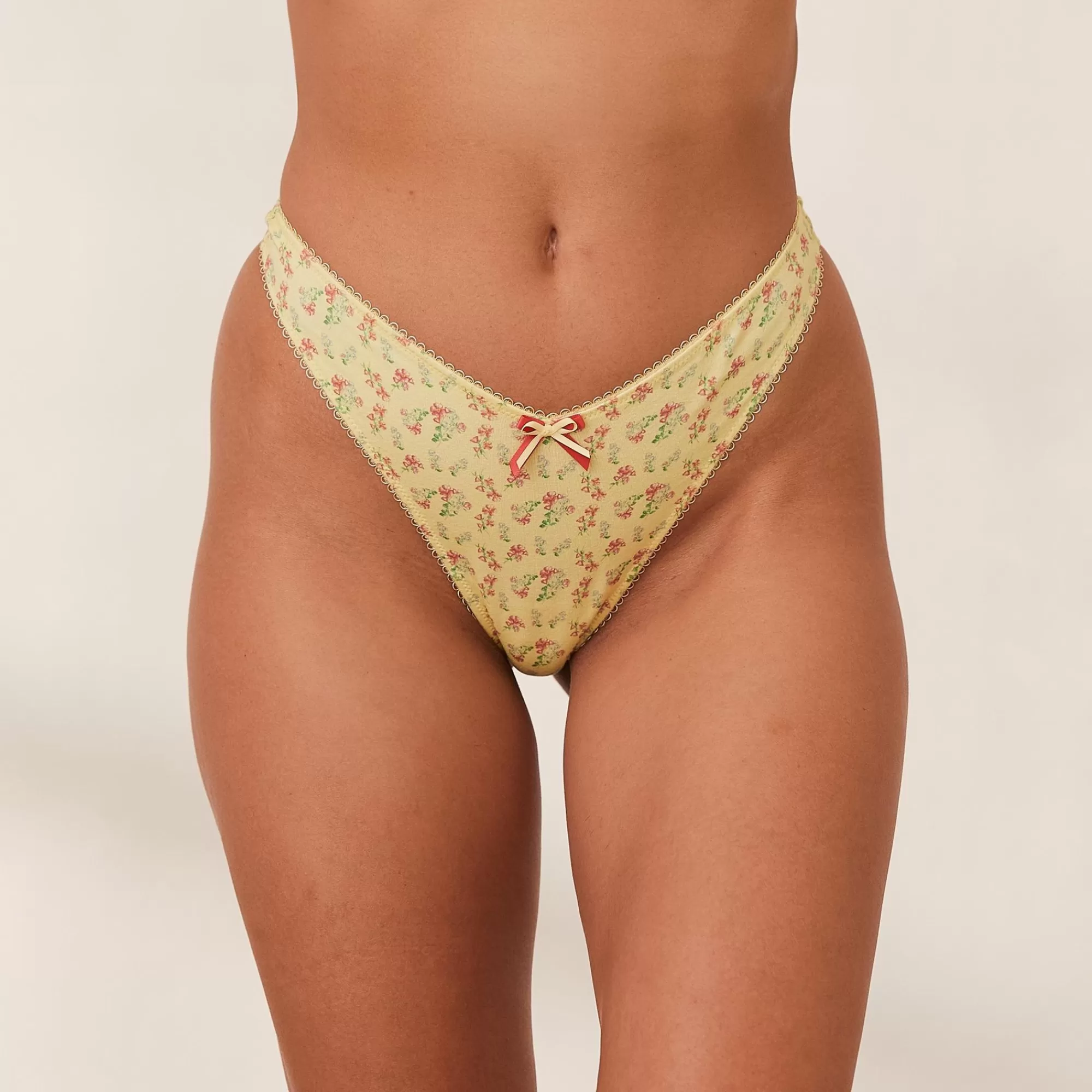 Lounge Underwear Sweet G-String Citron Fleuri Flash Sale