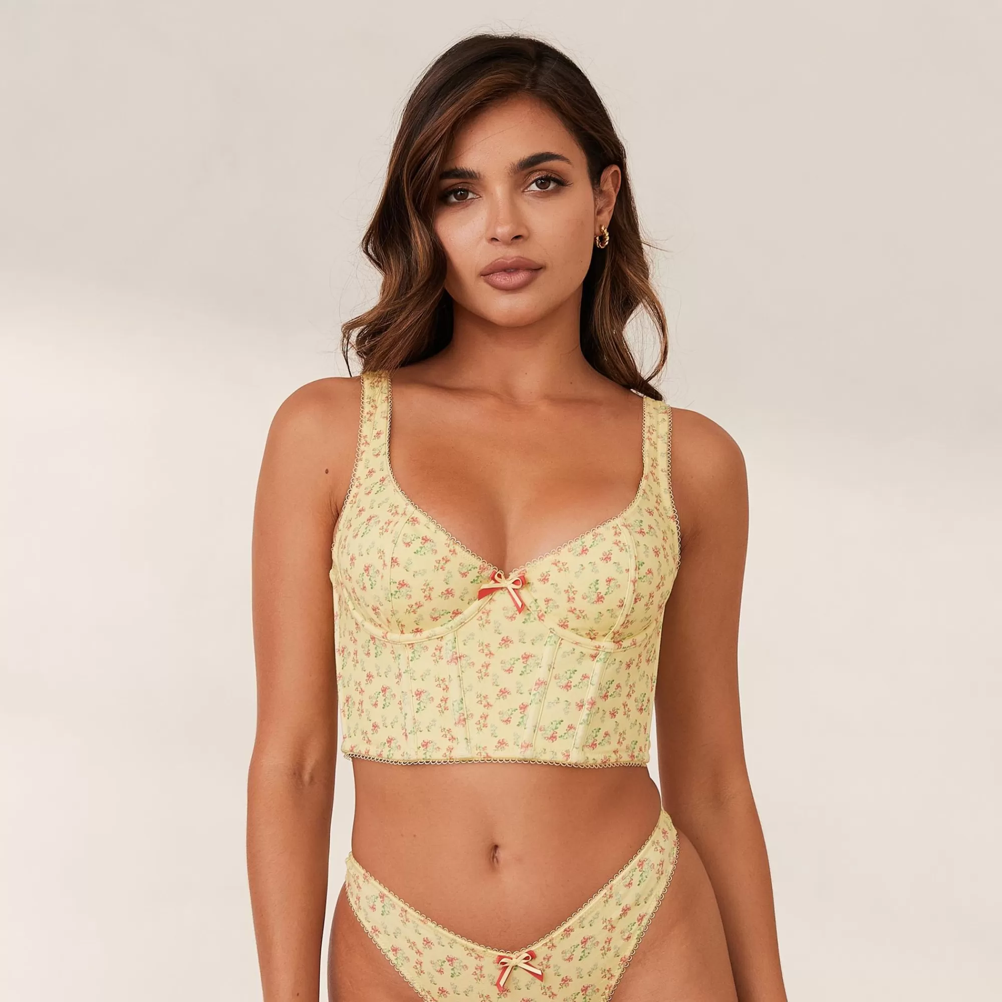 Lounge Underwear Sweet Longline Soutien-Gorge Citron Fleuri Cheap